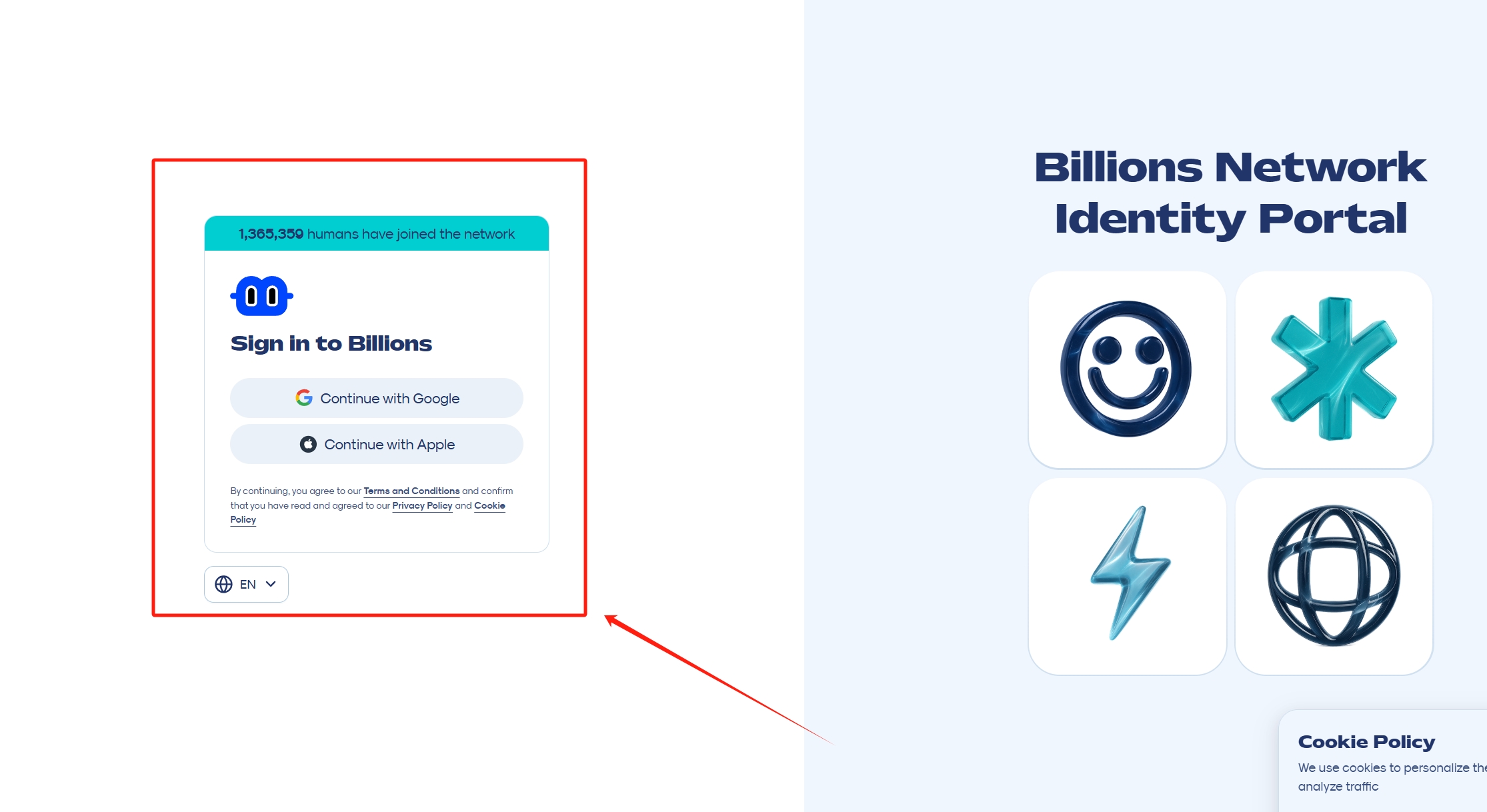 数字身份验证平台Billions.Network积分活动,简单任务